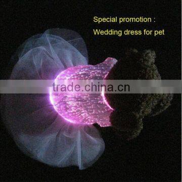 Luminous fabric white high fashionable party clothes dog sex apparel pet dog puppy clothing uk