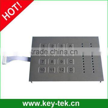 Flexible industrial matrix metal programmable keypad