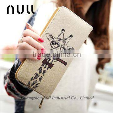 Long women custom made smartphone cheap leather wallet