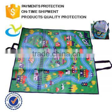 Recycled promotional pp woven cheap outdoor waterproof children foldable beach mat