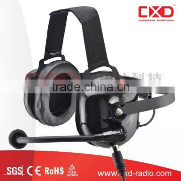 Heavy Duty Headset With Quick Disconnect Jack Adjustable Gooseneck Boom Mic