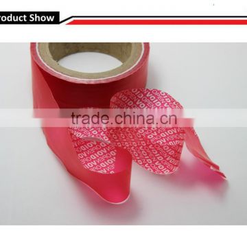 Tamper evident security film for making securty bag