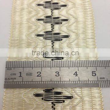 57mm wide flat weaving ribbon 100% polyester lace trim