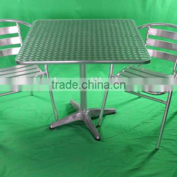 cheap restaurant furniture cast aluminum chair with stainless steel table YC001 YT2