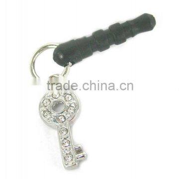 2012 fashion metal key earphone jack dustdroof plug ,designed by (C) charis,OEM service,pass SGS factory audit