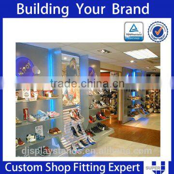 footwear display showcase for shopping center