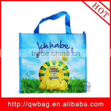 the nice blue color pp woven shopping bag