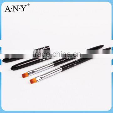 ANY Nail Art UV Gel Painting Black Metal Flat Nylon Hair Metal Nail Art Brush