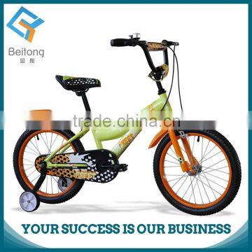 18 inch light yellow girl child bike