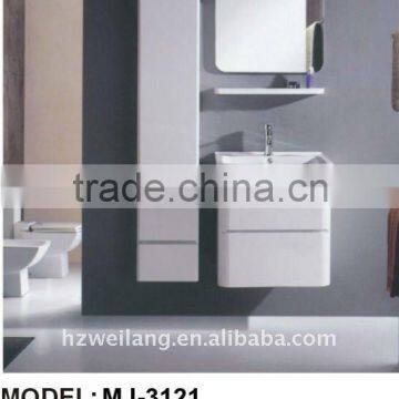 High gloss white MDF bathroom furniture