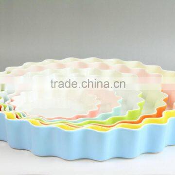 hand painting custom printed stoneware plate, new design ceramic plate