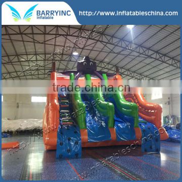 Hot sale water park octopus giant inflatable water slide for adult