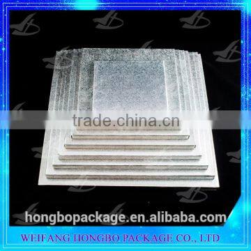 12mm silver square corrugated cake drum