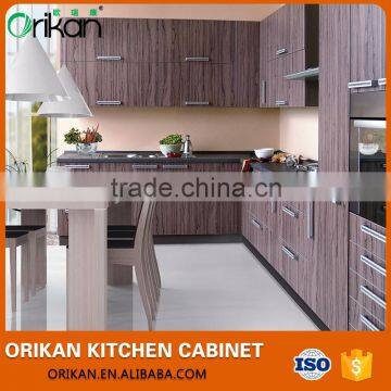 Fancy modern Melamine panels Wood grain lacquer finish stoving cupboard