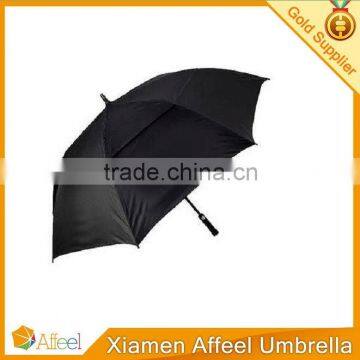 Golf Double Canopy Auto Open Umbrella Black