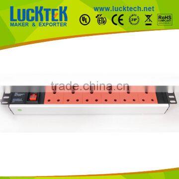 19inch 1U 3ways South Africa power Rack mount PDU sockets outlet