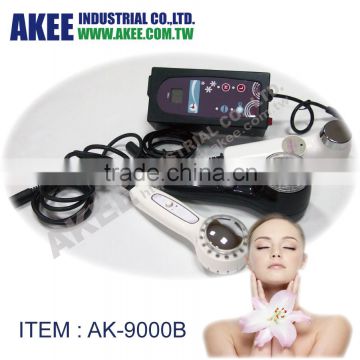 Ultrasonic ozone hot and warm beauty kit device for face and body