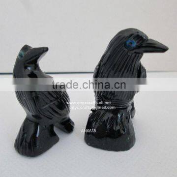 Black Jet Crow Figurines in cheap price