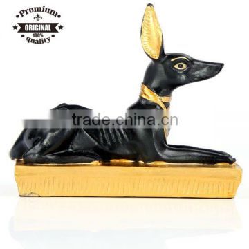 resin Egyptian crafts Black & Gold Anubis Recumbent