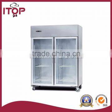 Freezer / GN 2/1 pan glass door display refrigerator