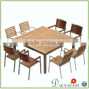 Hotsale teak wood wooden dining table and chairs clearance outdoor furniture                        
                                                Quality Choice