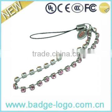 Zinc Alloy DIY Diamon Mobile Phone Strap