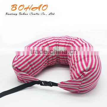 Stripe Foam Particles Pillow for Travel photo-3