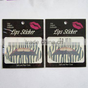 Hot sale zebra temporary lip tattoo sticker non toxic sexy lip sticker for girls manufacturer                        
                                                Quality Choice