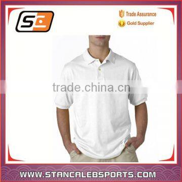 stan caleb Customized sublimation white eyelet fabric polo shirt for men