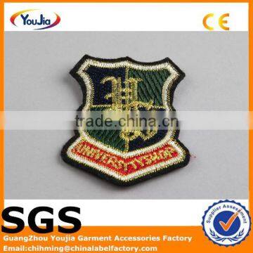 Factory custom 3D embroidery emblem heat press iron on patch