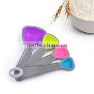 Cute Silicone Foldable Kitchen Measuring Spoon set 4 in one