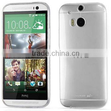 Crystal Clear Ultra Thin tpu Case for HTC One 2 /M8 2015 Transparent