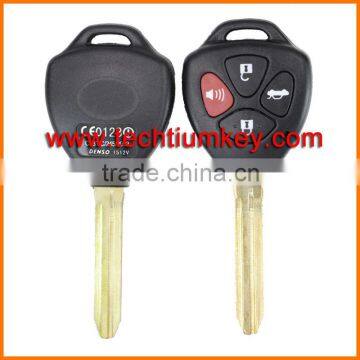 4 button remote transmitter car key With 433Mhz 4D67 Chip for Toyota alphard