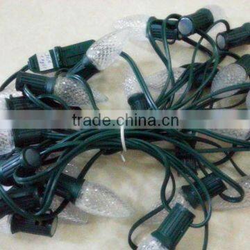 C7 string light 100 ft green cord