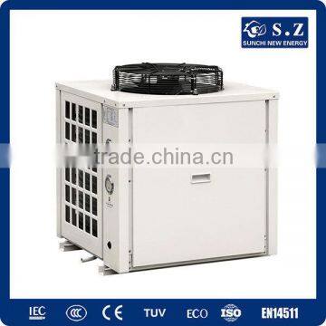 Heat 20~250cube meter pool keeing 32deg.C 12kw/19kw/35kw/70kw/105kw titanium air source heat pump thermostat pools used for sale