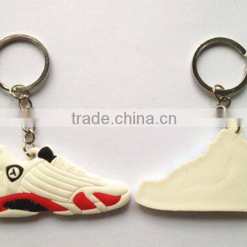 Customized Shoe Shaped Rubber Metal Key ring Wholesale Soft PVC Keychain