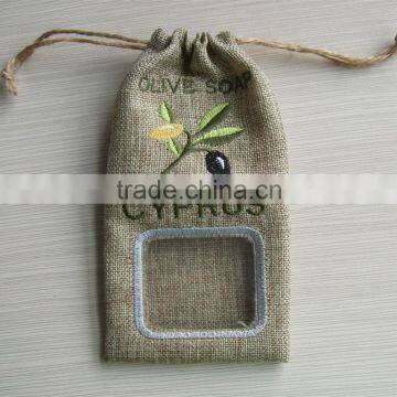 ECO-FRIENDLY HIGHT DENSITY MINI JUTE BAG WITH WINDOW