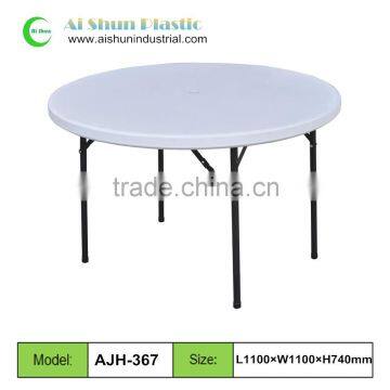 outdoor plastic round folding dinner table