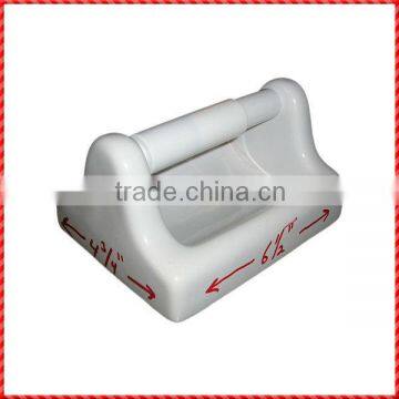 White simple high grade ceramic toilet paper holder