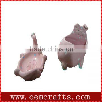 Favoralbe fancy ceramic pink dinosaur soap dishes