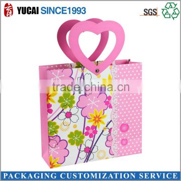 Wholesale CMYK Print, Rotatable Handle Art Paper Gift Bag