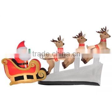 Popular Santa Sleigh Floating Illusion Christmas Inflatable