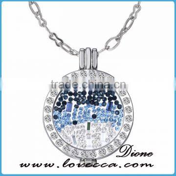 Alloy Necklace Locket, Coin Gold Necklace,Charm Crystal Necklace Women