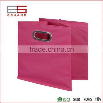 Hot Online Store Folding Fabric Closet Storage Cube With Metallic Handle