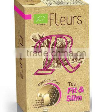 Organic "Fit & Slim" Tea Fleurs. Private Label Available. Made in EU.