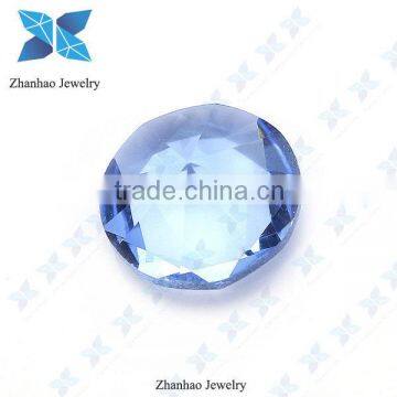 Machine cut lavender faceted large glass synthetic stone