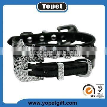 Wholesale Fashion Rhinestone Leather Dog Leather Collar Bulk