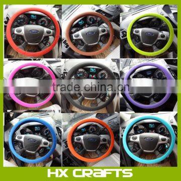 Custom silicone steering wheel covers , car steering wheel cover from factory