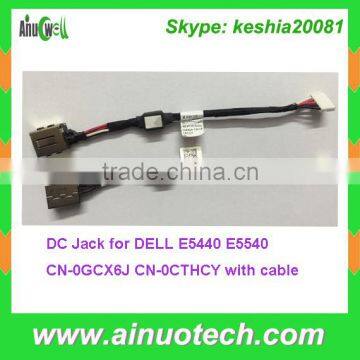 CN-0GCX6J CN-0CTHCY laptop dc connector for DELL E5540 Laptop DC Jack with cable E5440 female power jack