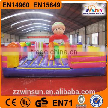 CE kids inflatable bouncy castle for kids with air blower